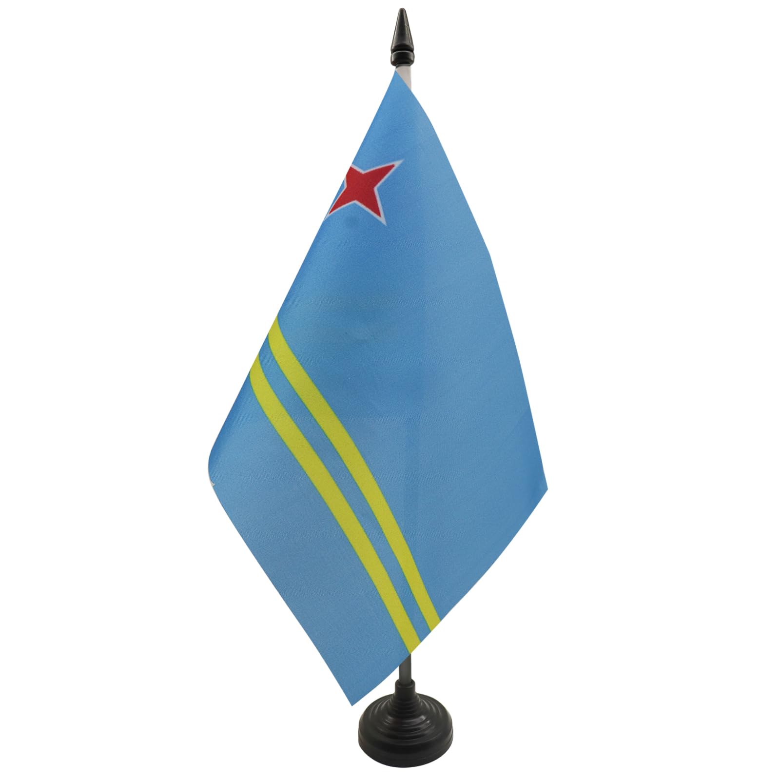 AZ FLAG Aruba Table Flag 6x8 in Dutch 100D Polyester Plastic Base