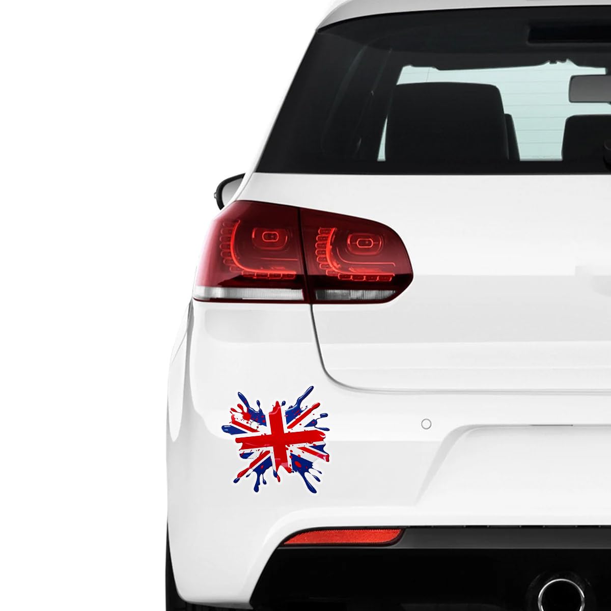 Union Jack Flag SPLAT Set Of 4 Car Stickers Britain GB - Foto 3