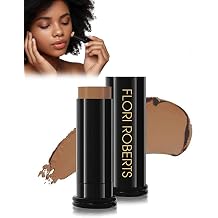 Base Strokes Cr me Foundation Stick by Flori Roberts, Full Coverage for Women of Color or Deeper Skin Tones, Long Lasting Makeup, Natural Finish, Complexion Concealer & Corrector