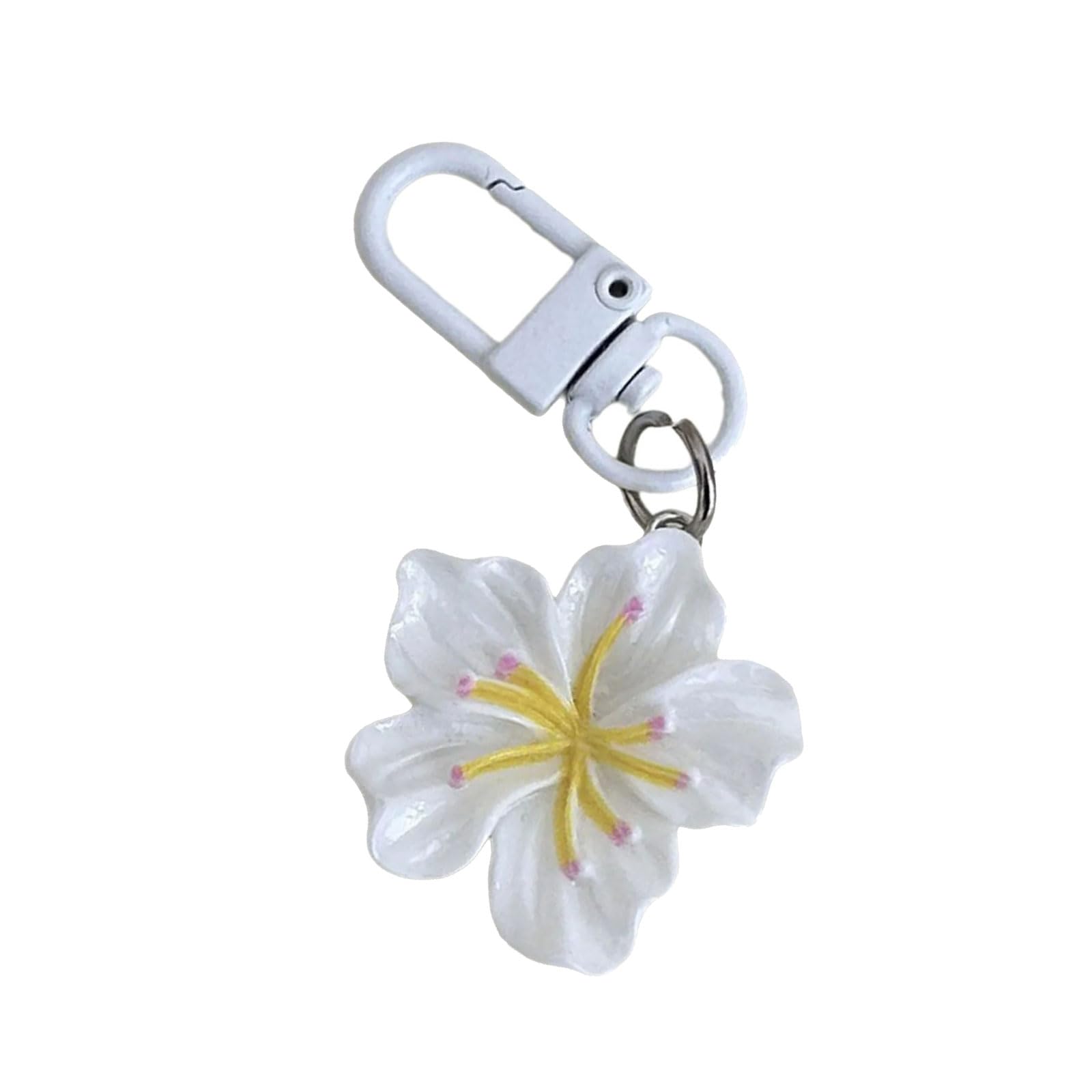 APGLSXY Keyring Portable Flower Bag Pendant Fashion Accessory Unique Bag Charm Acrylic Texture for Everyday Commuting Fashionable Chains