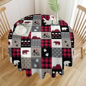 Retro Rustic Tablecloth Rustic Cabin Brown Bear Vintage Nature Wildlife Retro Farmhouse Table Cover for Holiday Farmhouse Kitchen Dinning Outdoor Indoor, Round 36x36in Retro Rustic Tablecloth Rustic Cabin Brown Bear Vintage Nature Wildlife Retro Farmhouse Table Cover for Holiday Farmhouse Kitchen Dinning Outdoor Indoor Round 36x36in
