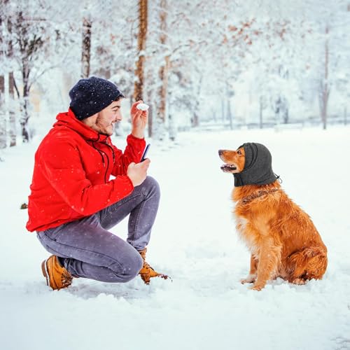 Image of NACOCO Dog Calming Hoodie Adjustable - Anti-Slip Hematomas Noise No Shake Head Wrap Ear Covers Muffs for Dogs Anxiety Relief Noise Canceling Protection Fireworks Grooming Medium (Grey,L)