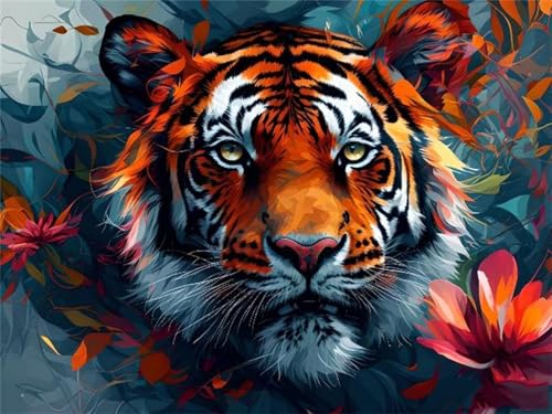 Diamond Painting Fleurs de tigre - Kit complet broderie diamant 5d 150x100cm R-8424