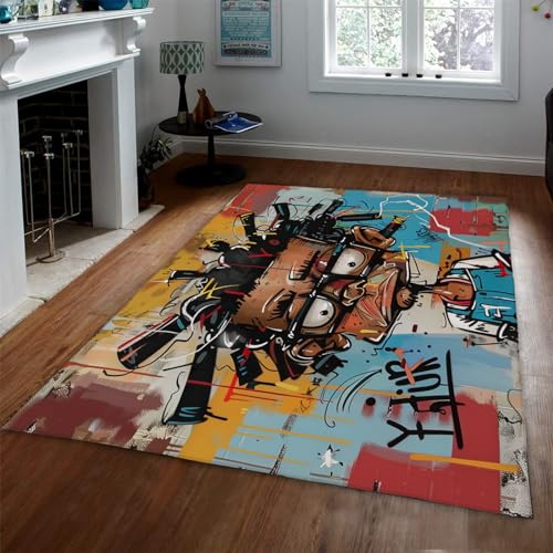 Tapis de sol 180x270cm grand format imprimé anime mignon pour salon - 2