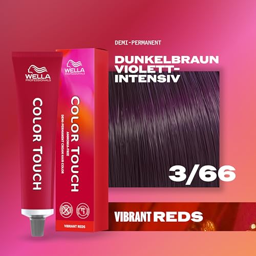 Coloration Color Touch Vibrant Reds 366 Châtain Violine Wella 60ml - vue 3