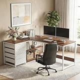 [Structure Robuste]Conçu en panneaux de particules E1 et un cadre en métal noir, ce bureau bois et noir assure une stabilité totale. Le plan de travail bois résiste aux rayures, offrant un support fiable pour votre ordinateur de bureau gaming