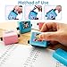 4 Pcs Math Roller Stamp for Addition Subtraction Multiplication Division, 1-100 Roller Digital Teaching Stamp with 4 Bottles Refill Inks, Teaching Math Practice Questions for Kindergarten, Homework