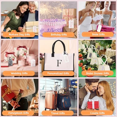 Image of Chelmon Mr and Mrs Tags for Couples, Bride Groom Honeymoon Travel Gifts, White & Gray | Bridal Shower, Engagement & Wedding Gifts - Personalized Registry Essentials for Just Married Newlyweds