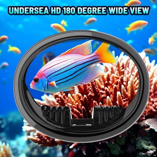 Máscara de buceo Jwintee para adultos, con vidrio templado, ovalada, HD anti-vaho, silicona, ajustable miniatura 2