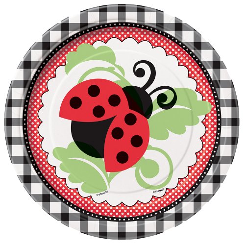 Unique - Piatti con Coccinelle, 18 Cm