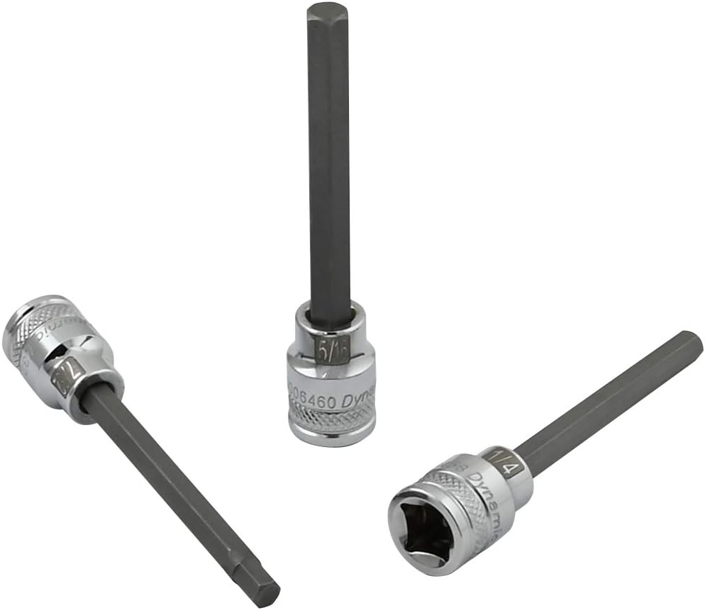 Dynamic Tools 3/8" Drive 7 Piece SAE, Long Hex Socket Set, 1/8" - 3/8"