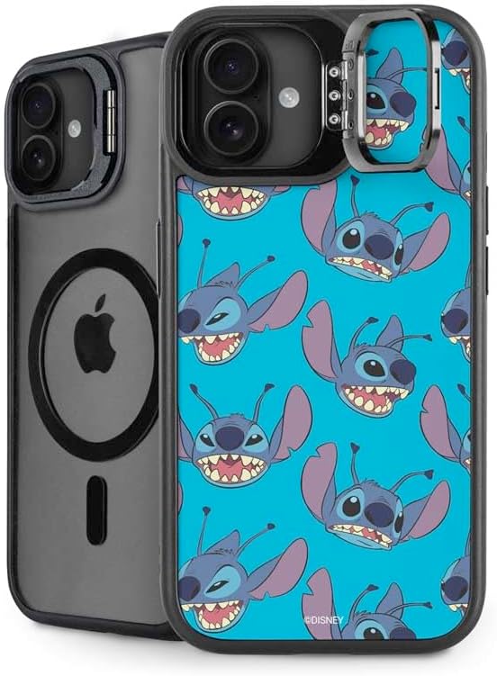 Skinit Kickstand Phone Case Compatible with iPhone 16 Plus - Officially Licensed Disney Lilo and Stitch Pineapple Stitch Design