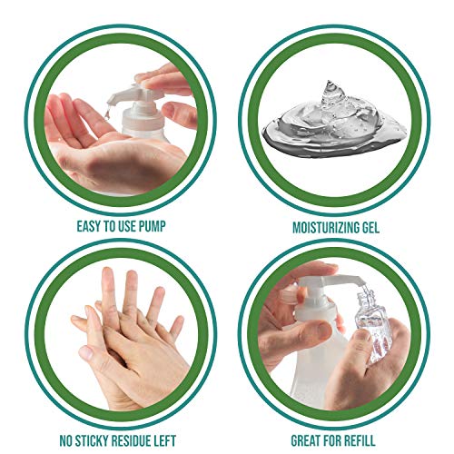 Jermee Moisturizing Hand Sanitizer Gel, 70% Alcohol - Kills 99.99% Germs, Enhanced With Vitamin E And Aloe Vera - Crystal Clear Gel, Refreshing Scent, Made In Usa - 1 Gallon With Easy To Use Pump #TOP3