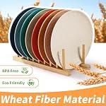 8 Pcs 9 Inches Lightweight Wheat Straw Plates for Kitchen&Camping - Image 4