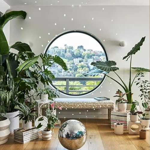 Ventana redonda giratoria de cristal, aleación de aluminio con vidrio templado, ventilación de 360° para decoración de baño, dormitorio, sala de estar