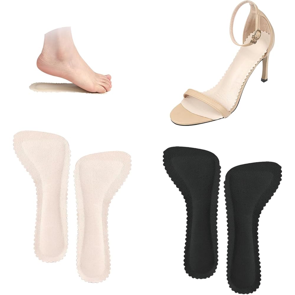 サンダル用インソール 張り替え サンダル中敷きシール 2色 4枚 2足セット 通気 吸汗 衝撃吸収 靴擦れ防止 滑らない 快適で滑りにくい パンプス 中敷き なかじき 靴 女性用 吸水性と乾燥性 靴 パンプス インソール