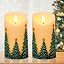 2 Pack Christmas Tree Painted