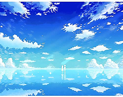 DIY-Malen nach Zahlen für Erwachsene Ölgemälde Sky-Paar-Kunst-Handwerk Canvas Malerei Eltern-Kind-Spaß-Spiel-Geschenk…
