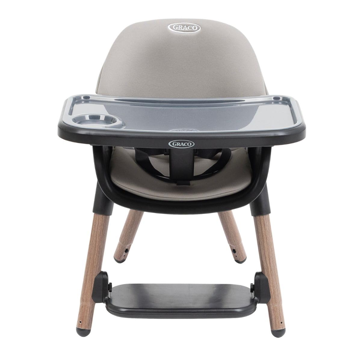 Graco Presti 3-in-1-Hochstuhl (6 Monate bis ca. 27,3 kg/6 Jahre), leicht mit 4,75 kg, kompakt zusammenklappbar, leicht tragbar, 3 verschiedene Modi für Langlebigkeit, Steeple Grey Fashion