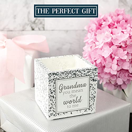 Pavilion - 3.5" Square Grandma You Mean The World To Me 100% 8 Oz Soy Wax Single Wick Candle - Serenity Scented #TOP4