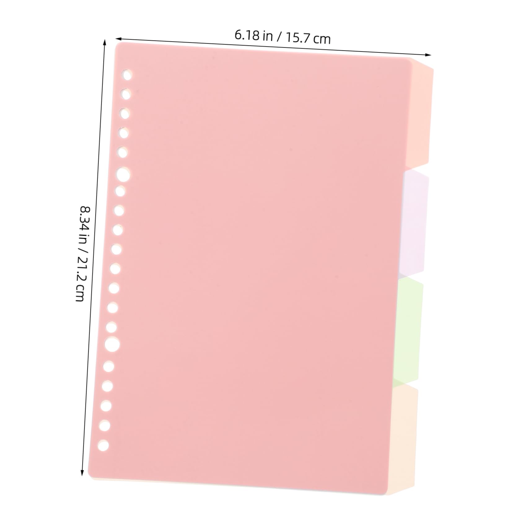 Lot De 4 Intercalaires Pastel Avec Pochettes - Séparateurs Colorés Pour Cahier à Spirale, Classeur - Imperméable