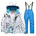 Betadog Girls Boys 2 Piece Snowsuits Overalls Ski Suits Coats Jackets Jumpsuits for Winter 2T-5T Baby Snowsuit (Sky Blue, 10-11 Years)