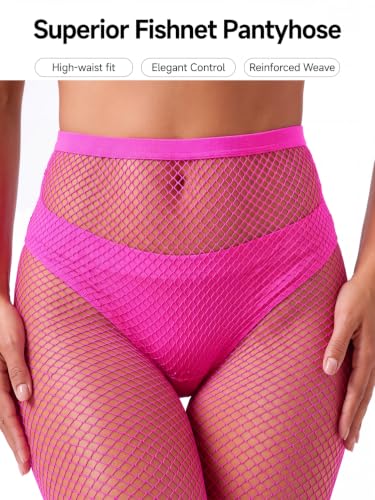 Image of ZINTEDI 2 Pairs Womens Fishnet Stockings High Waist Tights Fishnets Fishnet Tights for Women