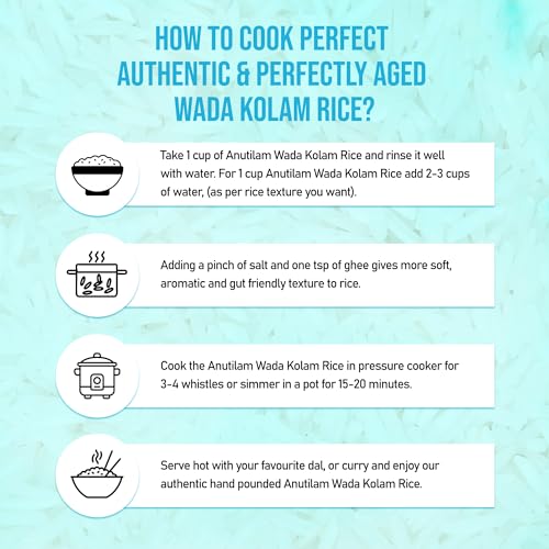 Image of Anutilam Authentic Wada Kolam Rice 1Kg, Pack of 2