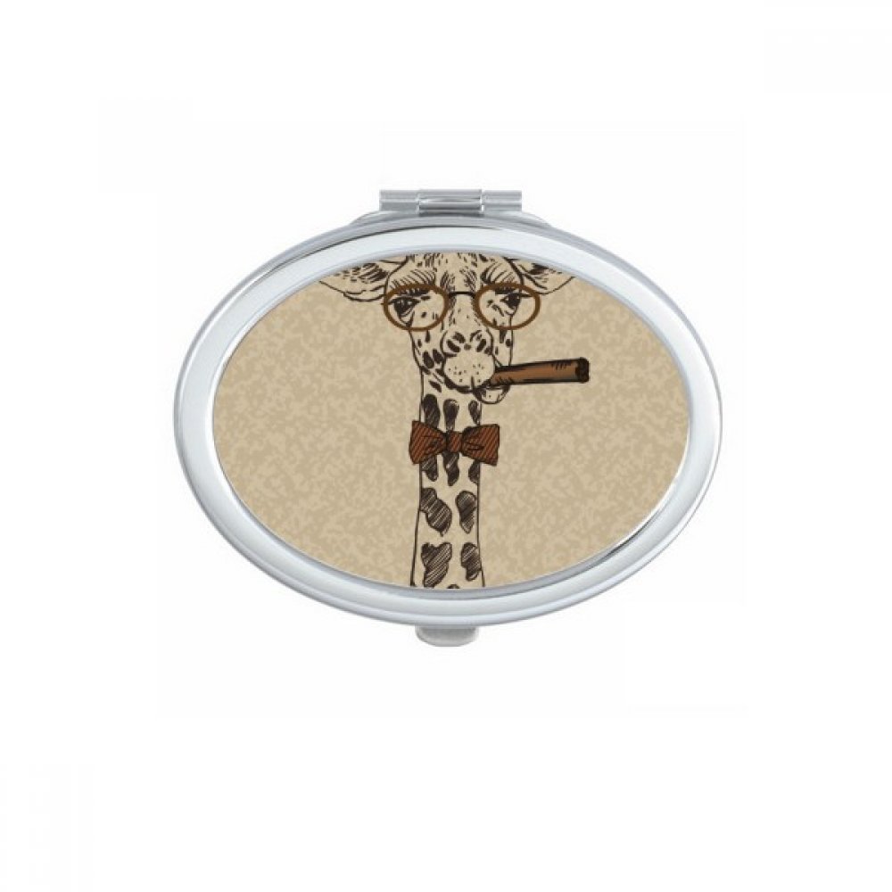 Miroir compact cartoon animal pour des retouches maquillage rapides au bureau ou en voyage