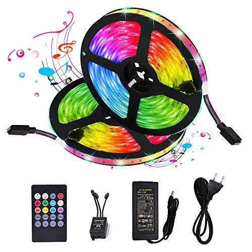Tira LED 10m RGB Impermeable Dimmable con Control Remoto miniatura 1