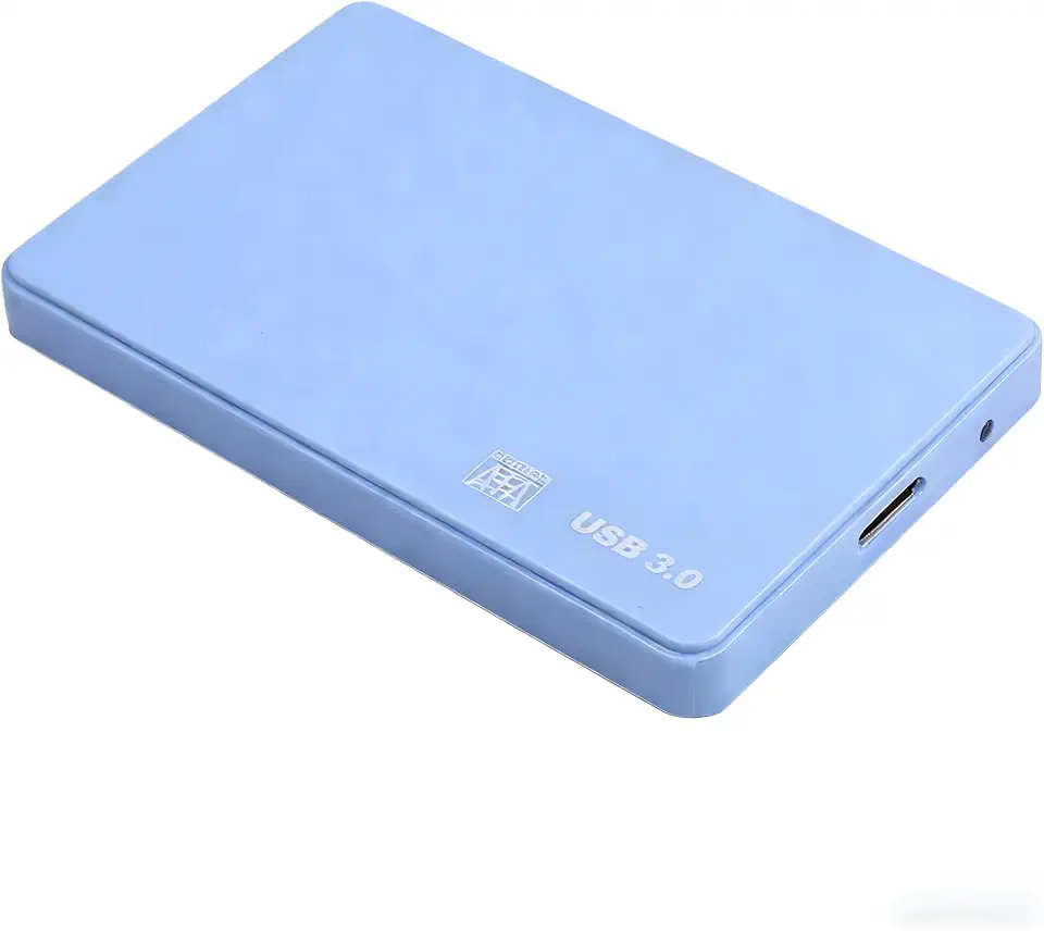 Disco rígido externo portátil de 6.3 cm 500 GB | Plug and Play USB 3.0, disco rígido móvel durável de alta velocidade para transferência instantânea de dados de jogos, escritório, fotos e vídeos (azul