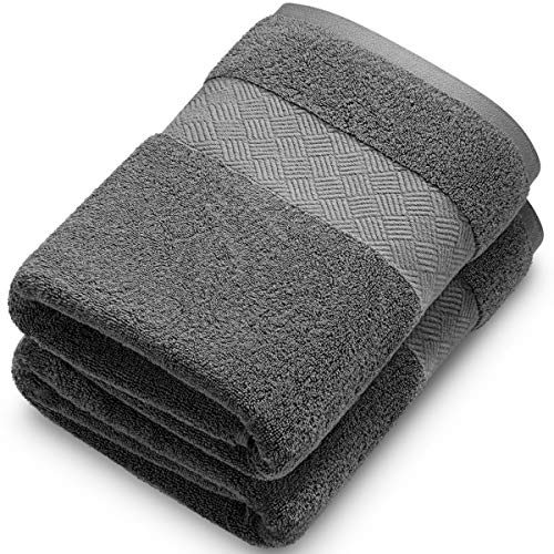 Alibi bath towel set | 2 pack of soft absorbent 30x56” luxury c…