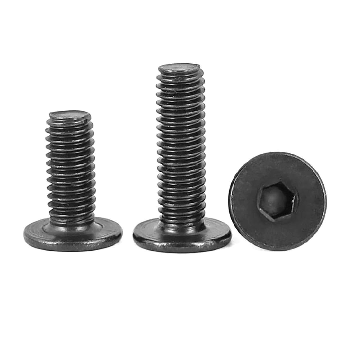 JIEYUZYUO Hexagon Screw Black Stainless Steel Bolt/20Pcs/M6*35Mm