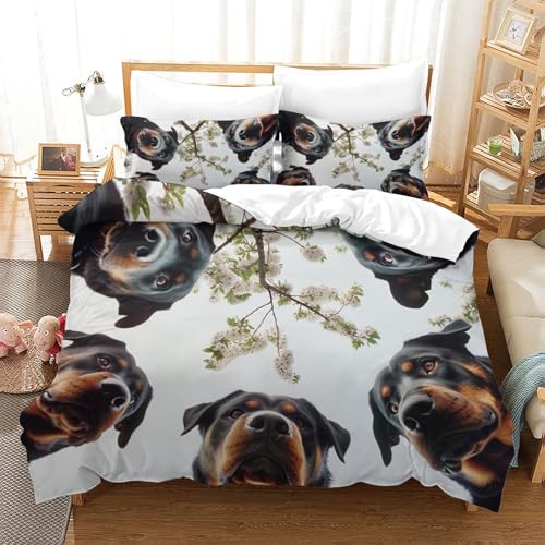 Housse de couette 3D chien Rowena anti-transpiration 260x220 - 2