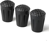 Vista 2 de 12 Pieces Walking Stick Tips Rubber Trekking Pole Tips Replacement- Rubber Feet for Hiking Poles (Grid 12 Pieces)