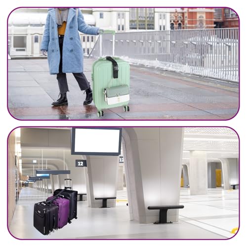 Image of Ptwola 2 Pack Add a Bag Luggage Strap Heavy Duty Suitcase Belt Adjustable Buckle Luggage Connector Nylon Travel Attachment Strap Essentials for Women Men Handbag Backpack Bag Accessories
