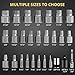 AMTOVL 27PCS Screw Extractor Set - with Adapter Hex Head Multi-Spline Easy Out Bolt Extractor Tool, 1/2