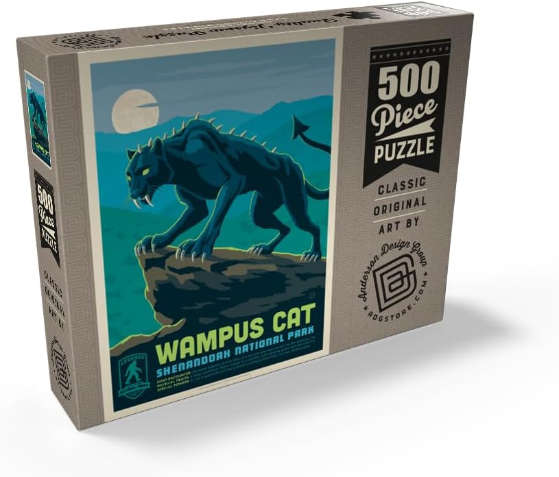 MyPuzzle Legends of The National Parks: Shenandoah's Wampus Cat - Premium 500 Piece Jigsaw Puzzle for Adults
