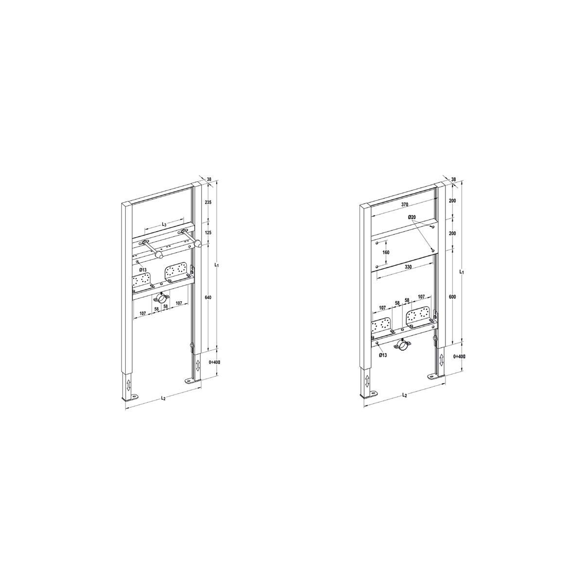Fischer TCS Lavabo cartongesso staffa