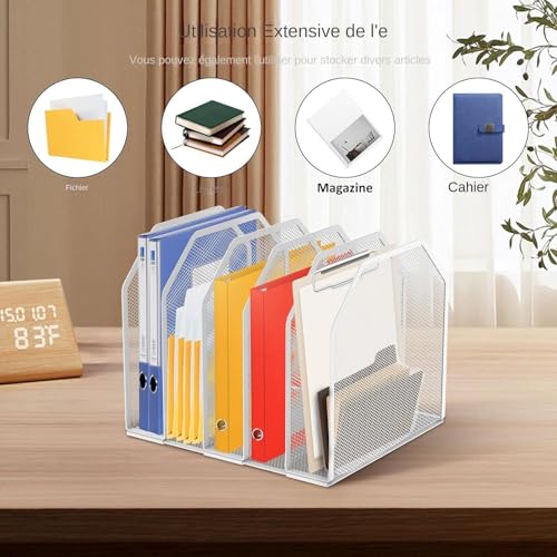 Porte-documents en métal résistant pour un rangement de bureau vertical