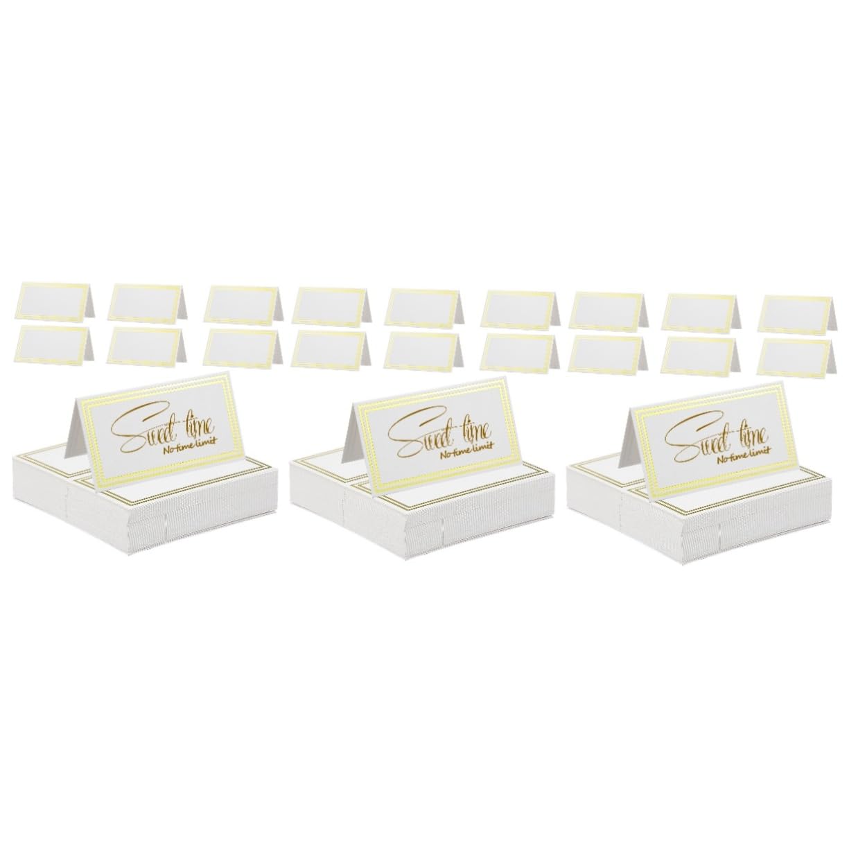 DOITOOL 3 Sätze Tischkarten Mit Bronziertem Design Elegante Namenskarten Für Hochzeiten Und Dinnerpartys Hochwertige Tischdekoration 60 Stück * 3