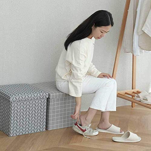 Repose-Pieds Coffre à Jouets en Lin Premium : Élégance et Praticité durable - 6