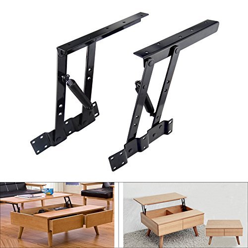 Sauton Folding Lift Up Top Table Mechanism, Coffee Table Lift Mechanism, Spring Lift Top Table Hardware For Standing Desk Frame(Spring-Actuated) #TOP1