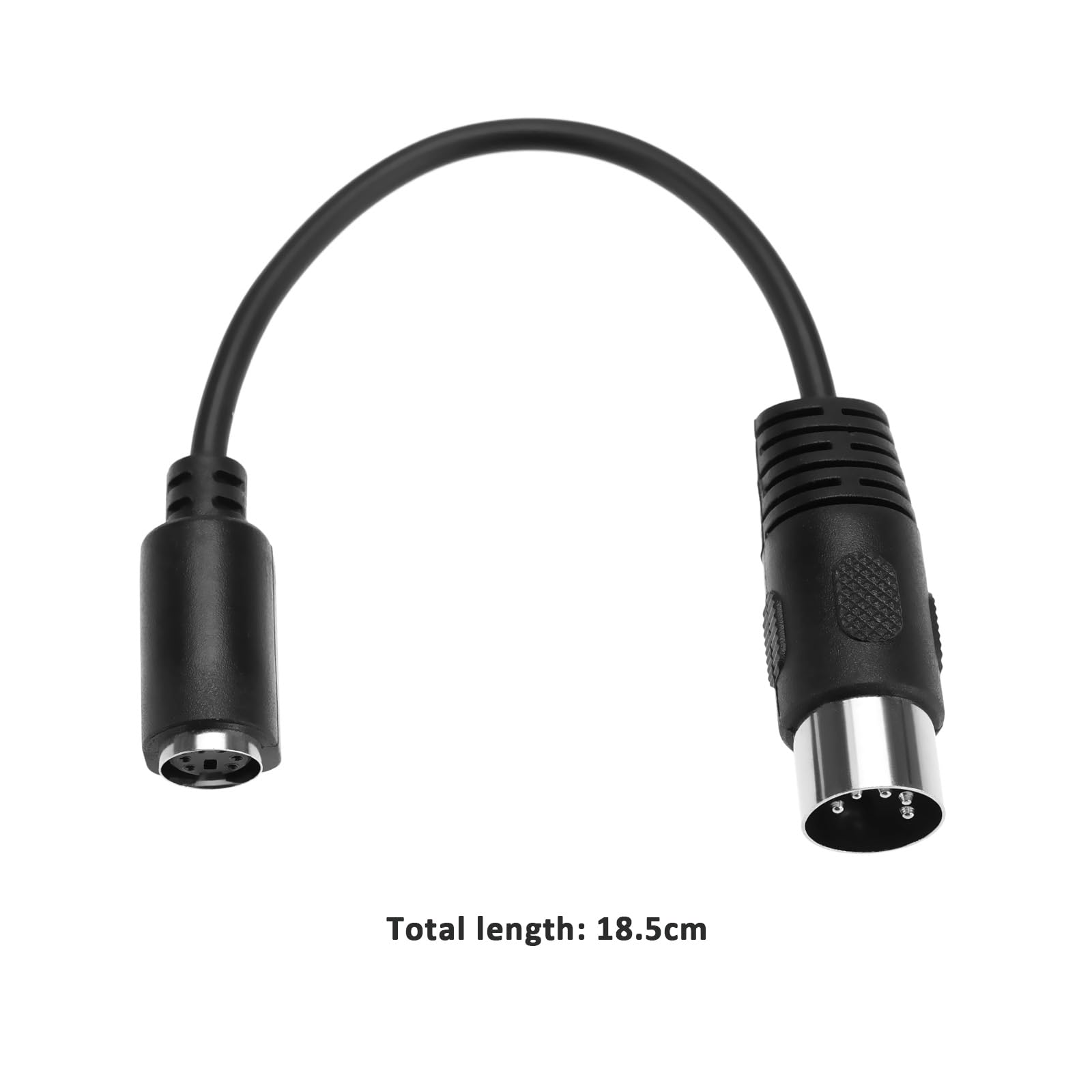 2Pcs Noir Clavier PS2 vers Convertisseur at 5 Broches DIN Mâle vers 6 Broches Mini DIN Femelle PS2 Adaptateur Clavier pour Ordinateur PC Clavier Souris Convertisseur