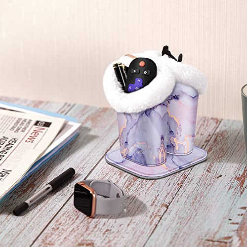 Image of FINTIE Plush Lined Double Eyeglasses Holder with Magnetic Base, Glasses Stand Case Organizer for Desk, Nightstand, Office