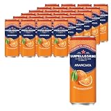 San Pellegrino Aranciata 33cl x 24 | Aranciata Frizzante in Lattina | Confezione da 24 Lattine da 330ml