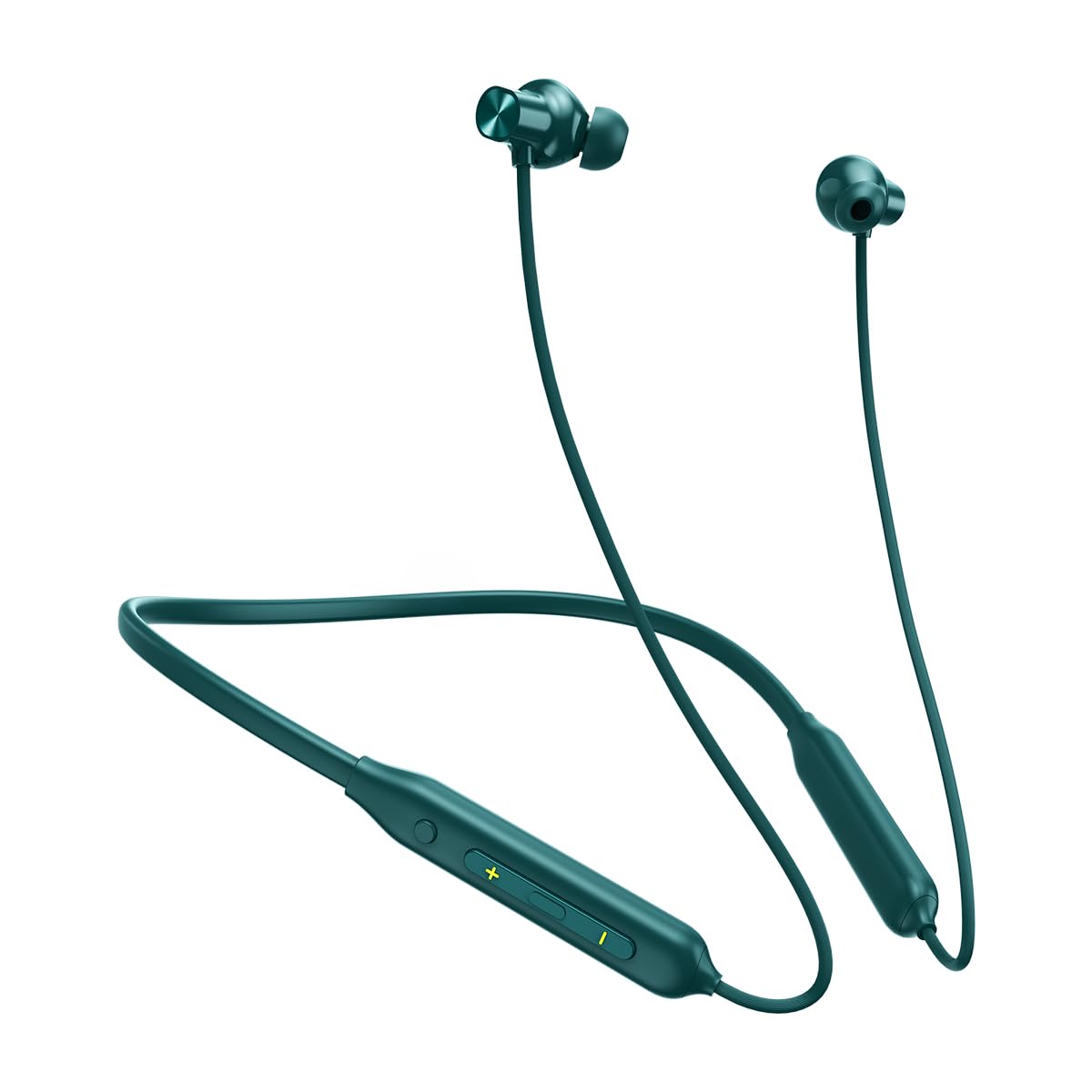 pTron Tangent Rush w/ 50Hrs Playtime, Pristine Sound, Dual-Device Pairing, Bluetooth 5.4 Wireless in-Ear Earphones with Mic, Voice Assistant, Type-C Fast Charging & IPX5 Water Resistant (Forest Green)-image-10