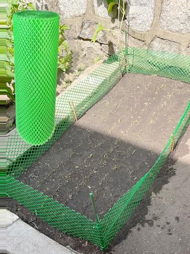 Rollo Malla Enrejado Valla para Jardin Cercado Para Conejos De Alto, Cerca De Barrera Recubierta De Vinilo Para Patio Trasero/ Jardín, Malla De Alambre De Plástico Para Aves De Corral Para Gallinero(W