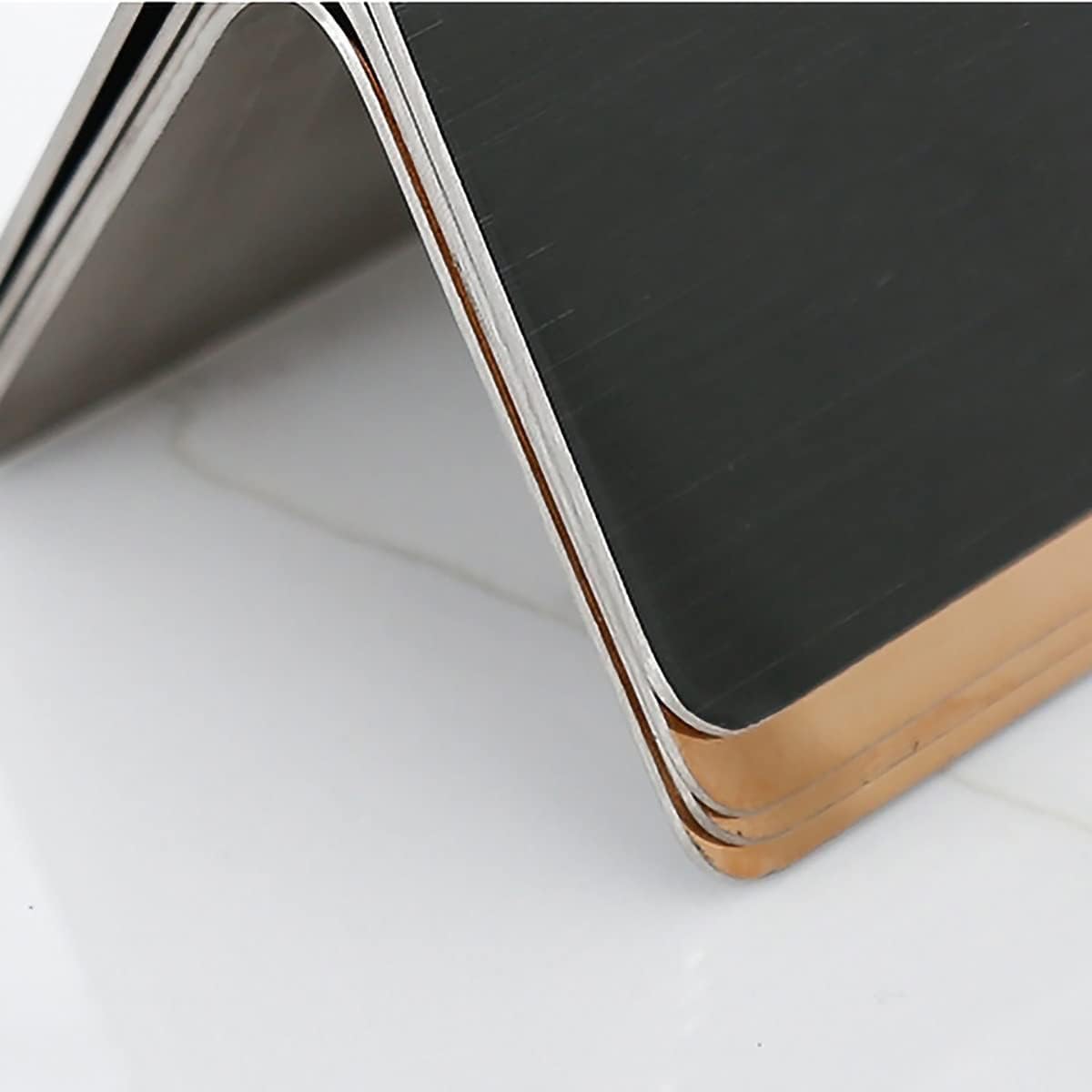 10PCS Reserved Table Signs, Stainless Steel Table Top Reserved Sign for Restaurants, Wedding, 5x21cm Tent Table Sign Double Sided Display Reserved Table Signs Metal (Gold 10pcs 21 x 5 cm)