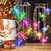 Gift for Women Flamingo and Dragonfly Solar Wind Chimes Outdoor Decor and Night Light Room Decor
